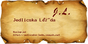 Jedlicska Léda névjegykártya
